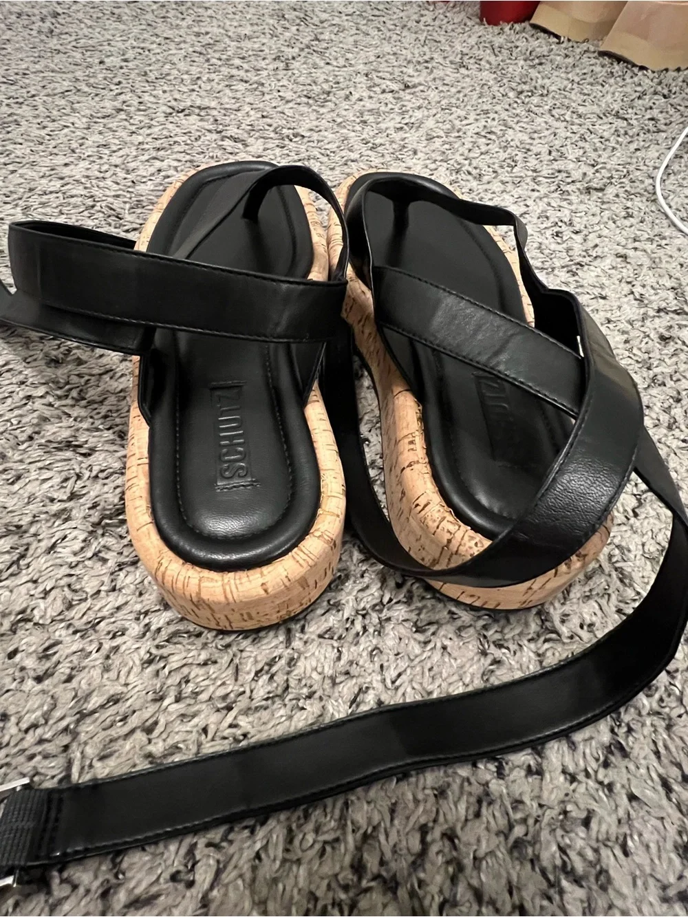 Schutz Tessi Platform Leather Strappy Sandals
